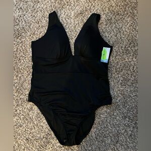Lane Bryant Black One Peice Swimsuit, 18W, BNWT